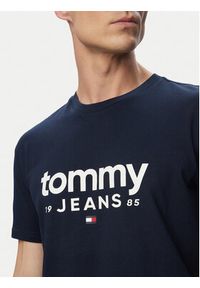 Tommy Jeans T-Shirt Graphic DM0DM23376 Granatowy Slim Fit. Kolor: niebieski. Materiał: bawełna #4