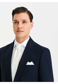 Pako Lorente - PAKO LORENTE – Granatowa marynarka garniturowa. Kolor: niebieski. Materiał: elastan, wiskoza, poliester. Wzór: gładki. Styl: młodzieżowy #7