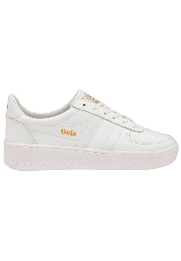 Buty do chodzenia damskie Gola Grandslam Leather. Zapięcie: sznurówki. Kolor: biały. Materiał: materiał, syntetyk. Szerokość cholewki: normalna. Sport: turystyka piesza