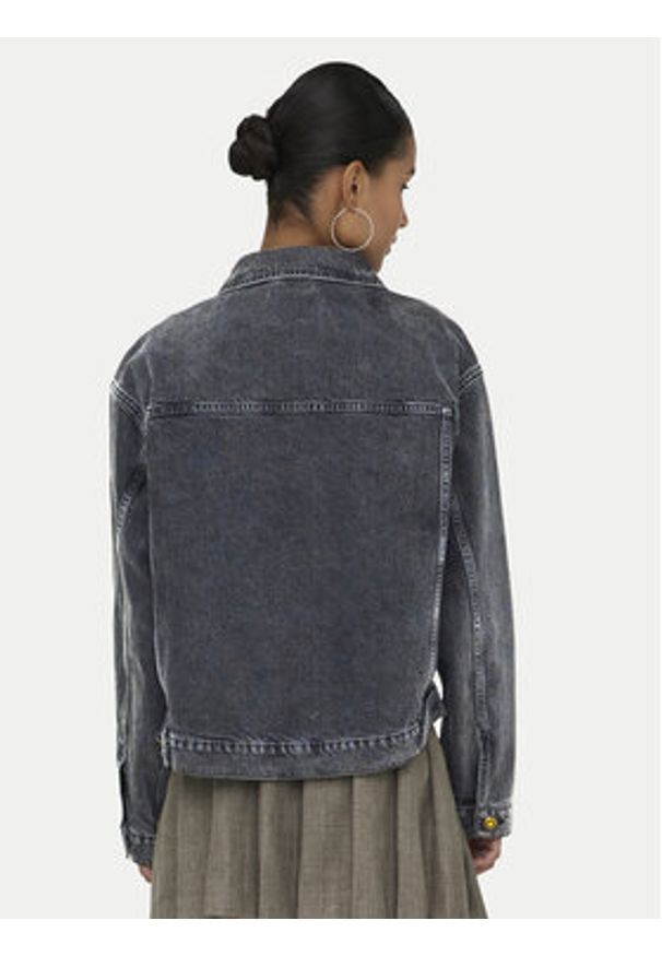 only - ONLY Kurtka jeansowa Harper 15363548 Czarny Regular Fit. Kolor: czarny. Materiał: bawełna