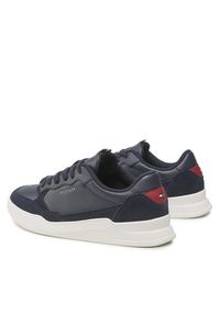 TOMMY HILFIGER - Tommy Hilfiger Sneakersy Elevated Cupsole Leather Mix FM0FM04358 Granatowy. Kolor: niebieski. Materiał: skóra, zamsz