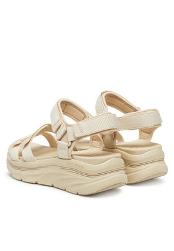 skechers - Skechers Sandały D'Lux Walker-Going-Out Vibes 119828/NAT Beżowy. Kolor: beżowy. Materiał: materiał