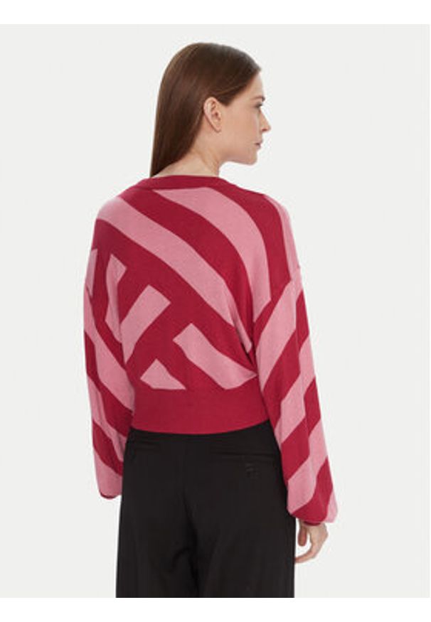 United Colors of Benetton - United Colors Of Benetton Sweter 1081E10EJ Różowy Regular Fit. Kolor: różowy. Materiał: wiskoza