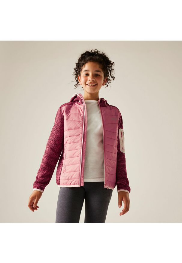 Regatta - Kurtka dziecięca hybrydowa Junior Newhill. Kolor: różowy. Materiał: puch. Styl: sportowy