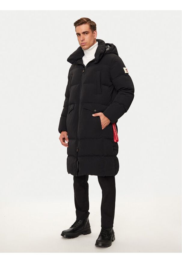 After Label Kurtka puchowa Alaska A00014 Czarny Regular Fit. Kolor: czarny. Materiał: syntetyk