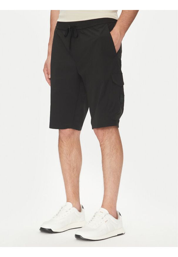 BOSS Szorty sportowe S_Urbanex-Cargo 50534318 Czarny Tapered Fit. Kolor: czarny. Styl: sportowy