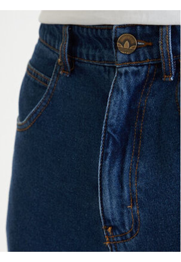 Adidas - adidas Szorty jeansowe adicolor Firebird KD1500 Niebieski Loose Fit. Kolor: niebieski. Materiał: bawełna