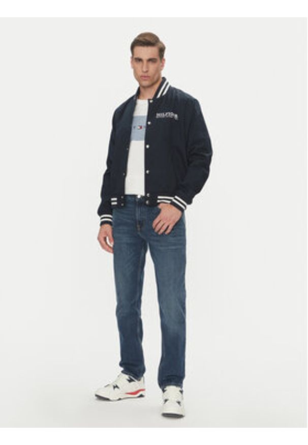 TOMMY HILFIGER - Tommy Hilfiger Kurtka bomber Americana Varsity MW0MW40647 Granatowy Regular Fit. Kolor: niebieski. Materiał: bawełna