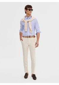 Pako Lorente - PAKO LORENTE - Dzianinowa koszula męska w prążek. Materiał: dzianina. Długość rękawa: długi rękaw. Długość: długie. Wzór: prążki. Sezon: wiosna #8