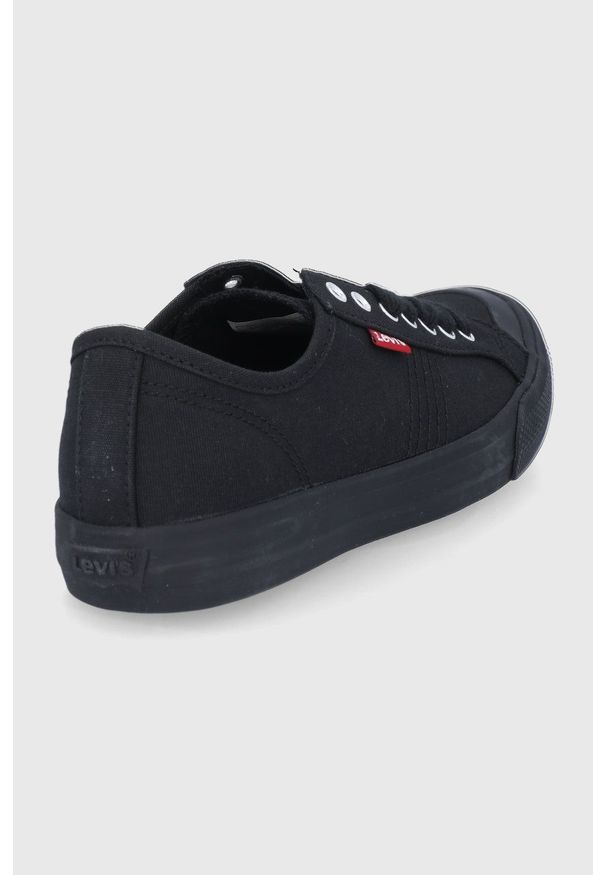 Levi's® - Levi's Tenisówki damskie kolor czarny. Okazja: na spotkanie biznesowe. Zapięcie: sznurówki. Kolor: czarny. Materiał: guma. Styl: biznesowy