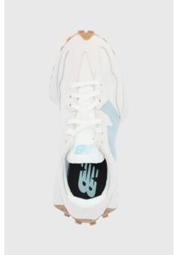 New Balance Buty kolor biały na płaskiej podeszwie. Nosek buta: okrągły. Zapięcie: sznurówki. Kolor: biały. Materiał: guma. Obcas: na płaskiej podeszwie, na obcasie. Wysokość obcasa: niski #2