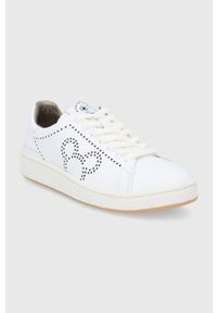 MOA Concept Buty skórzane kolor biały na płaskiej podeszwie. Nosek buta: okrągły. Zapięcie: sznurówki. Kolor: biały. Materiał: skóra. Obcas: na płaskiej podeszwie #4