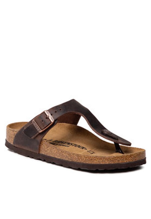 Birkenstock Japonki Gizeh Bs 0743833 Brązowy. Kolor: brązowy. Materiał: skóra