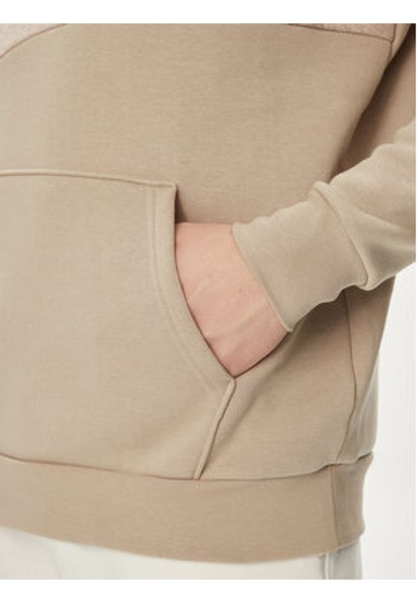 Under Armour Bluza techniczna Ua Essential Flc Blocked Hd 1383070-299 Khaki Loose Fit. Kolor: brązowy. Materiał: bawełna