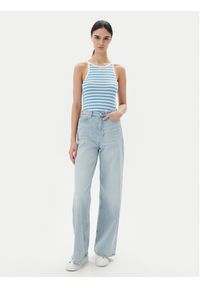 Pieces Top Jane 17155477 Niebieski Slim Fit. Kolor: niebieski. Materiał: wiskoza #5