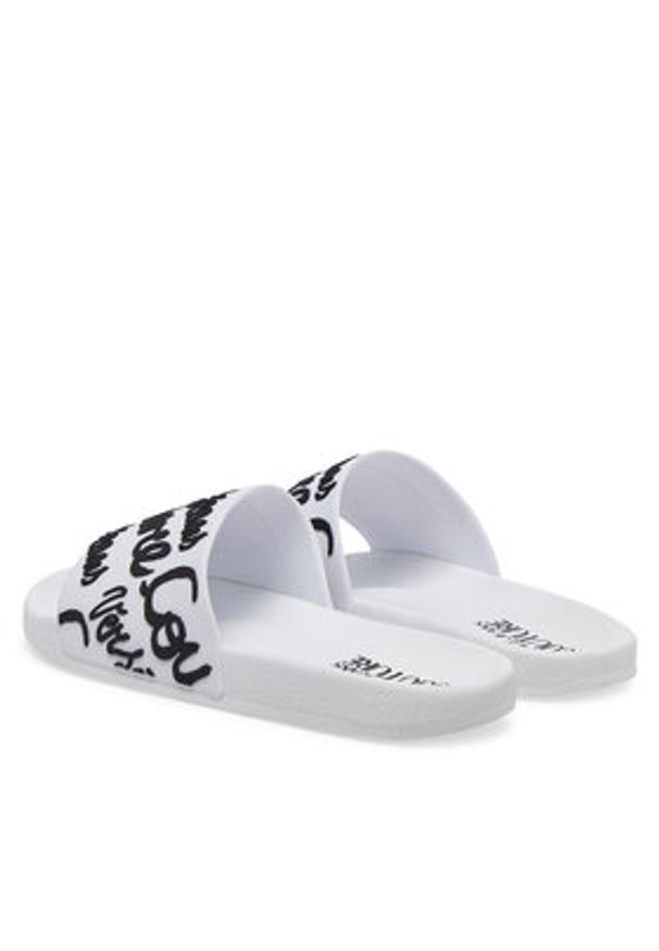 Versace Jeans Couture Klapki 78VA3SQ1 Biały. Kolor: biały. Materiał: syntetyk