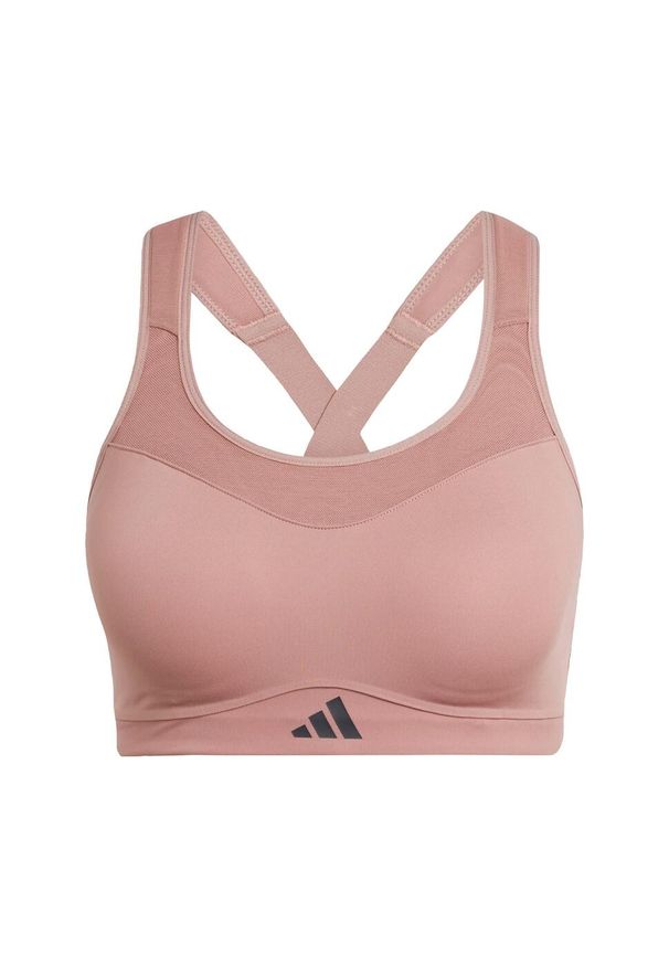Adidas - Biustonosz TLRD Impact Training High Support. Kolor: różowy. Materiał: materiał. Technologia: ClimaCool (Adidas). Sport: fitness