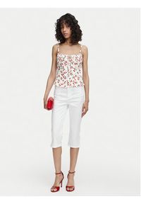 Guess Top W6YH97 W4497 Biały Regular Fit. Kolor: biały. Materiał: bawełna #5