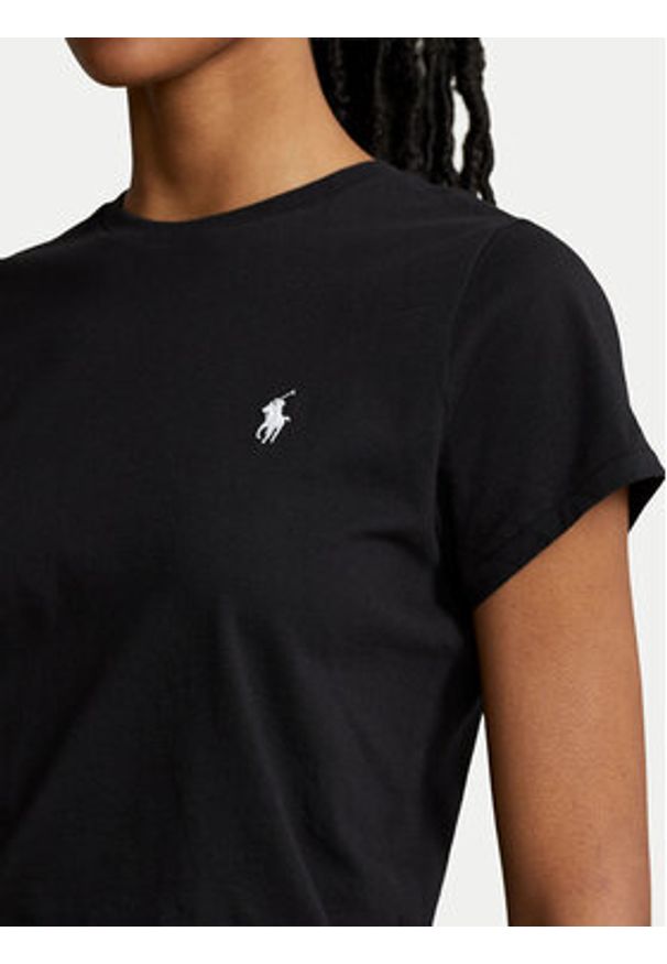 Polo Ralph Lauren T-Shirt 211898698007 Czarny Regular Fit. Typ kołnierza: polo. Kolor: czarny. Materiał: bawełna