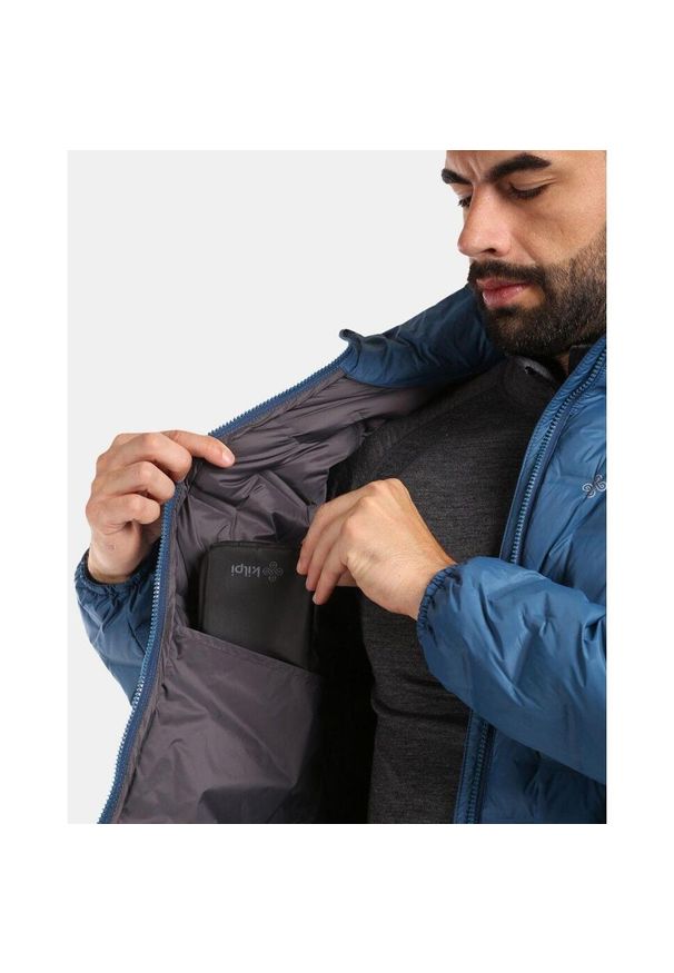 Kurtka puchowa Kilpi Papilon. Kolor: niebieski. Materiał: nylon. Sport: turystyka piesza