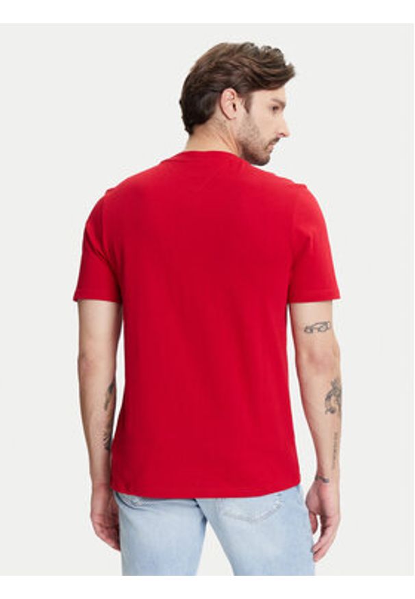 TOMMY HILFIGER - Tommy Hilfiger T-Shirt American Monotype MW0MW39843 Czerwony Regular Fit. Kolor: czerwony. Materiał: bawełna