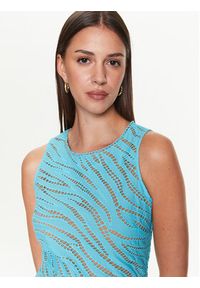 MICHAEL Michael Kors Sukienka codzienna MS381M48CT Błękitny Regular Fit. Okazja: na co dzień. Kolor: niebieski. Materiał: bawełna. Typ sukienki: proste. Styl: casual