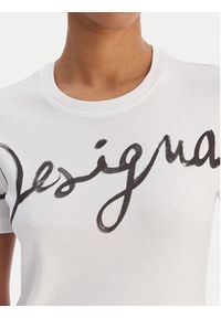 Desigual T-Shirt 26SWTK07 Biały Regular Fit. Kolor: biały. Materiał: bawełna #3
