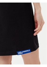 Karl Lagerfeld - KARL LAGERFELD Sukienka codzienna A2W13028 Czarny Regular Fit. Okazja: na co dzień. Typ kołnierza: dekolt w karo. Kolor: czarny. Materiał: bawełna. Typ sukienki: proste. Styl: casual