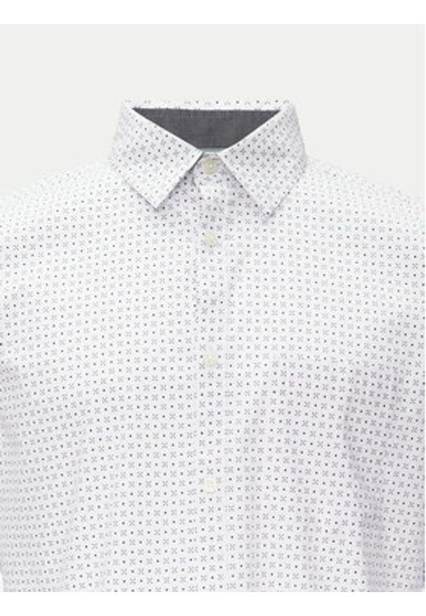 s.Oliver Koszula 2149815 Biały Slim Fit. Kolor: biały. Materiał: bawełna