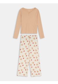 Sinsay - Bawełniana piżama dwuczęściowa z motywem świątecznym - czerwony. Kolor: czerwony. Materiał: bawełna #1