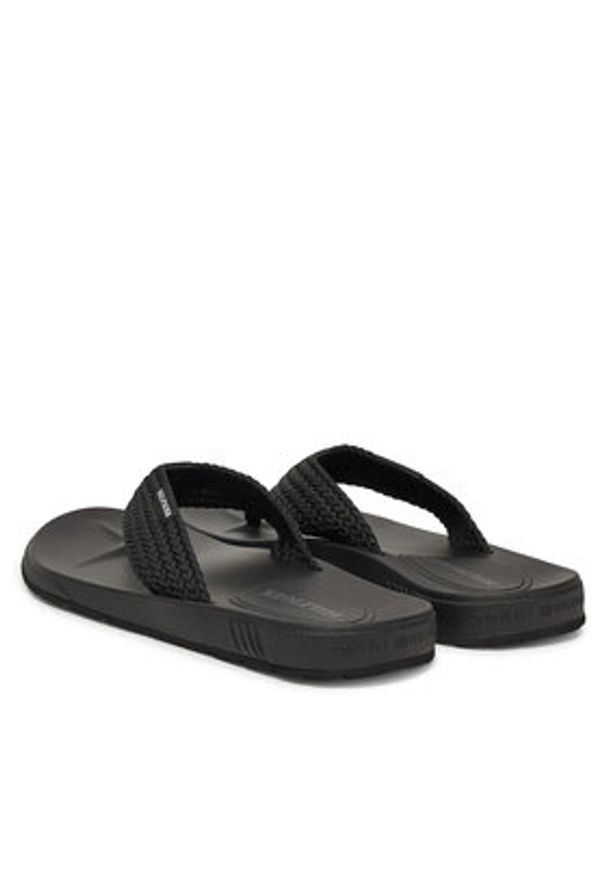TOMMY HILFIGER - Tommy Hilfiger Japonki Molded Web Beach Sandal FM0FM05434 Czarny. Kolor: czarny. Materiał: materiał