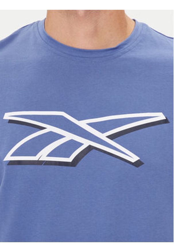 Reebok T-Shirt Vector Pack Ri Logo Tee 100202408 Fioletowy Regular Fit. Kolor: fioletowy. Materiał: bawełna