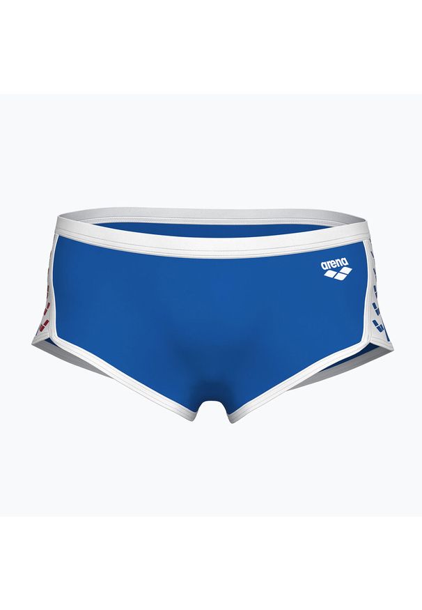 Arena - Slipy pływackie męskie arena Icons Swim Low Waist Short Solid. Kolor: biały, wielokolorowy, niebieski
