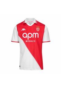 Kappa - Koszulka domowa AS Monaco 2024/25. Kolor: czerwony, biały, wielokolorowy. Sport: piłka nożna