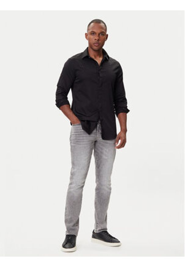 Armani Exchange Koszula XM001504 AF10192 UC001 Czarny Regular Fit. Kolor: czarny. Materiał: bawełna