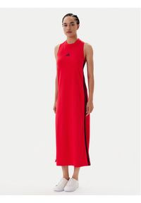 Adidas - adidas Sukienka codzienna Essentials 3-Stripes JE1206 Czerwony Regular Fit. Okazja: na co dzień. Kolor: czerwony. Materiał: bawełna. Typ sukienki: proste. Styl: casual #1