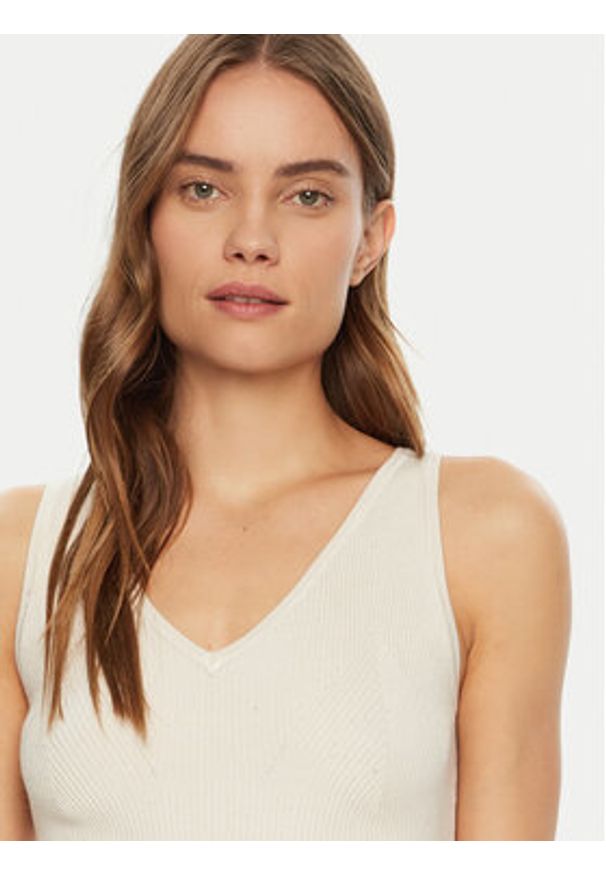 Guess Top W5RR18 Z34O0 Biały Regular Fit. Kolor: biały. Materiał: wiskoza