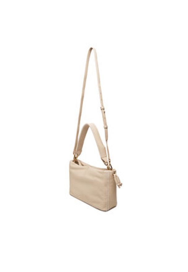 TOMMY HILFIGER - Tommy Hilfiger Torebka Th Soft Summer Mini Bucket AW0AW17541 Beżowy. Kolor: beżowy. Materiał: skórzane