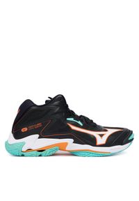 Mizuno Buty halowe Wave Lightning Z8 Mid V1GA2405 Czarny. Kolor: czarny. Materiał: skóra. Model: Mizuno Wave