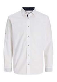 Jack & Jones Koszula Henry 12289197 Biały Regular Fit. Kolor: biały. Materiał: bawełna #5