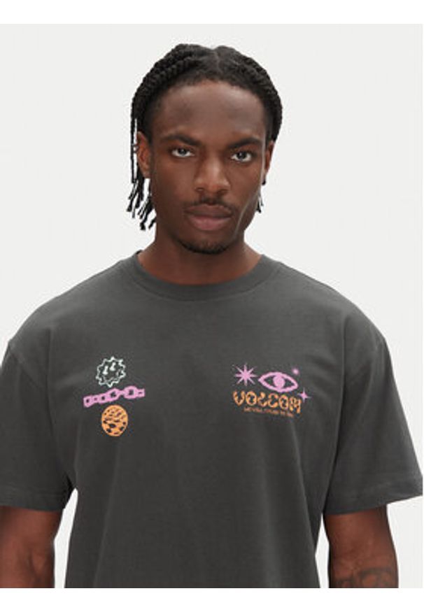 Volcom T-Shirt Filip Rygalski A4312506 Szary Loose Fit. Kolor: szary. Materiał: bawełna