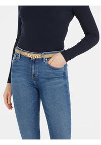 TOMMY HILFIGER - Tommy Hilfiger Pasek Damski Th Chic Chain Waist 2.0 AW0AW15386 Beżowy. Kolor: beżowy