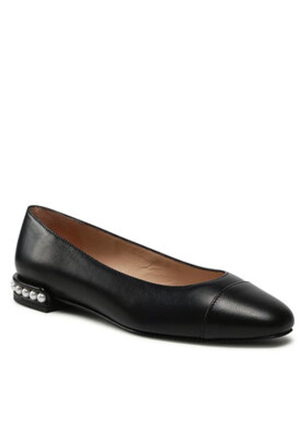 Stuart Weitzman Baleriny Pearl Flat SB753 Czarny. Kolor: czarny. Materiał: skóra