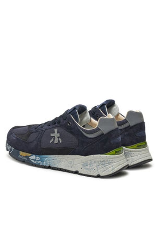 Premiata Sneakersy Mase 6887 Granatowy. Kolor: niebieski. Materiał: zamsz, skóra
