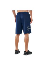 Under Armour - Męskie Spodenki Z Grafiką Techniczną. Kolor: niebieski. Sport: turystyka piesza