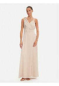 Rinascimento Sukienka wieczorowa CFC0124351003 Beżowy Regular Fit. Kolor: beżowy. Materiał: syntetyk. Styl: wizytowy #1