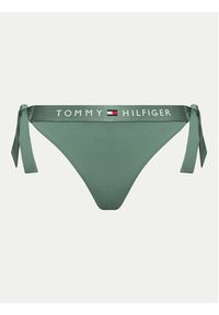 TOMMY HILFIGER - Tommy Hilfiger Dół od bikini UW0UW04497 Zielony. Kolor: zielony. Materiał: syntetyk #4