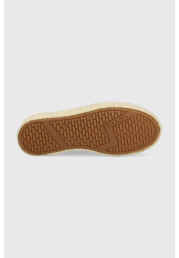 Levi's® - Levi's tenisówki Tijuana 2.0 Espedrille damskie kolor granatowy. Okazja: na spotkanie biznesowe. Nosek buta: okrągły. Zapięcie: sznurówki. Kolor: niebieski. Materiał: guma. Obcas: na platformie. Styl: biznesowy