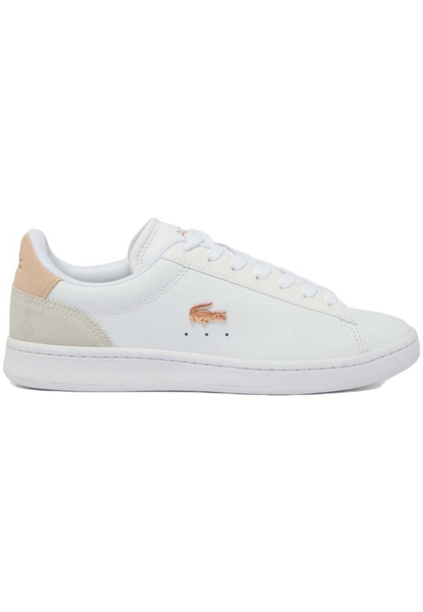 Buty sportowe trampki damskie Lacoste Carnaby. Kolor: biały, wielokolorowy, różowy