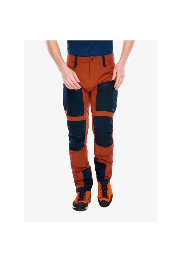 Fjällräven - Spodnie trekkingowe męskie Fjallraven Keb Agile Trousers. Kolor: pomarańczowy. Sport: turystyka piesza